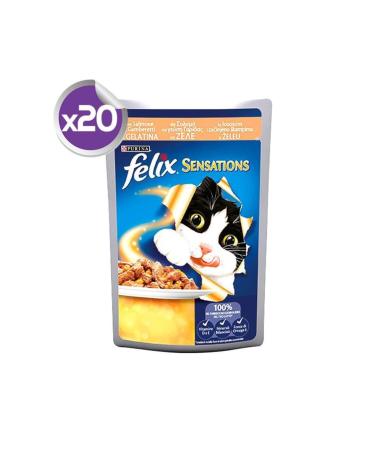 FELIX Sensations Cat Food with Salmon and Shrimp X 20