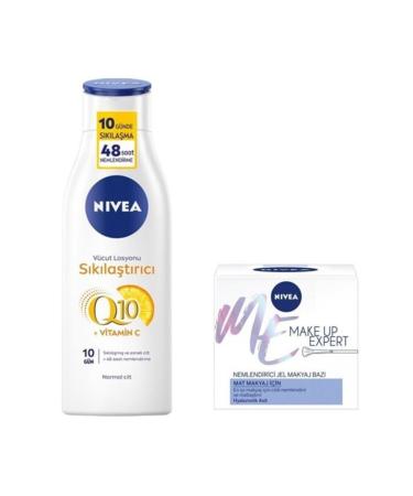 NIVEA Make Up Expert Matte Make Up Moisturizing Gel Make Up Base 50 ml Q10 Firming Body Lotion 250 ml