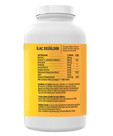 FLX Quercetin Ester C Resveratrol Bromelain Vitamin D Magnesium Acerola 180 Tablets - Buy Online on GoSupps.com