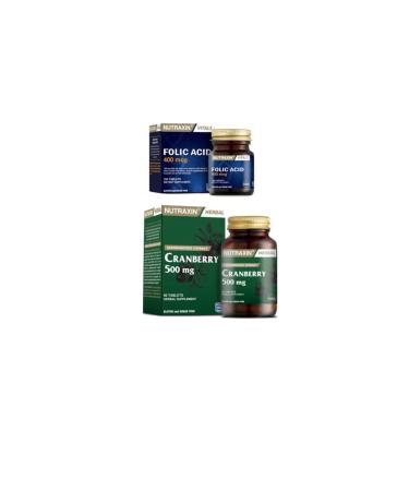 Nutraxin 400 Mcg Folic Acid + Cranberry 1000 Mg 60 Tablets
