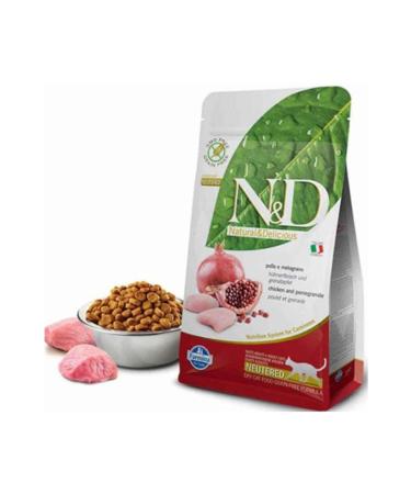 Farmina N&D Grain-Free Chicken and Pomegranate Sterilized Adult Cat Food 1.5 Kg