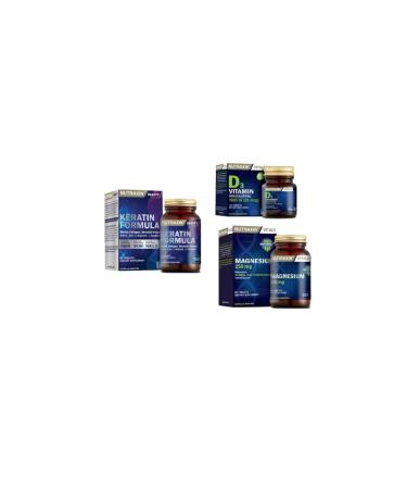 Nutraxin Keratin Formula 60 T. + 250 Mg Magnesium + 1000 Iu D3