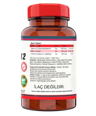 Nevfix Folic Acid D-biotin Vitamin B12 120 Tablets - Buy Online on GoSupps.com