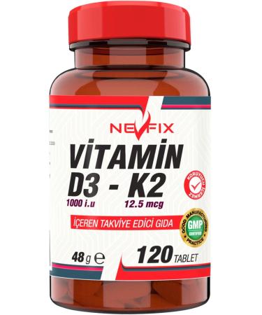 Nevfix Vitamin D3 Vitamin K2 120 Tablets