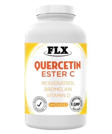 FLX Quercetin Ester C Resveratrol Bromelain Vitamin D Magnesium Acerola 180 Tablets
