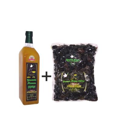 Yasemin Han m Farm Natural Extra Virgin Olive Oil and Olives 1+1 Package