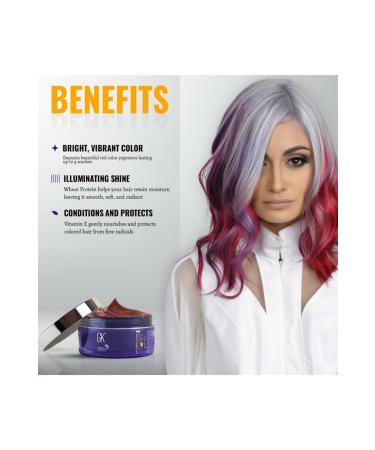 GK HAIR Global Keratin Red Red Bombshell Red Hair Color and Care Mask 200ml - Buy Online on GoSupps.com