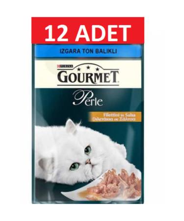 Gourmet Perle Grilled Tuna Wet Cat Food 85 Gr X 12 Pouch