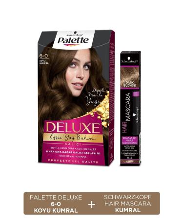 Palette Deluxe Hair Dye 6-0 Dark Blonde + Hair Mascara Blonde - Buy Online on GoSupps.com