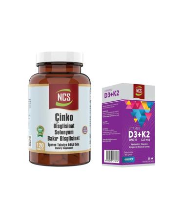 Ncs Zinc Selenium Copper 120 Tablets & Vitamin D3 K2 Drops