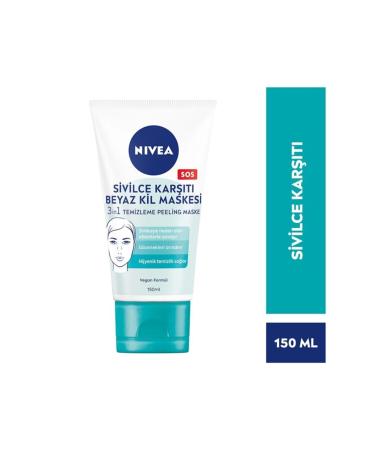 NIVEA Anti-Acne 3 in 1 White Clay Mask 150 ml - Buy Online on GoSupps.com