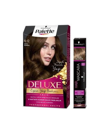 Palette Deluxe Hair Dye 6-0 Dark Blonde + Hair Mascara Blonde