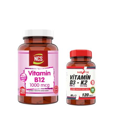 Ncs Vitamin B12 120 Tablets & Nevfix Vitamin D3-k2 120 Tablets