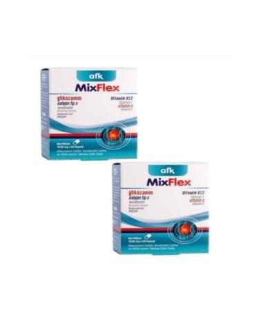 AFK Mix-flex Multiflex Plus Glucosamine 60 Capsules 2 Pack