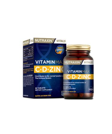 Nutraxin Vitamin Max (Vitamin C Vitamin D and Zinc) 60 Tablets