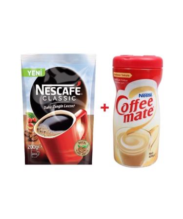 Nescafe Classic Instant Coffee 200 Gr + Nestle Coffe Mate 400 G