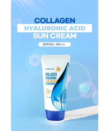 LEBELAGE Collagen Sun Cream Spf 50 + Pa +++ Collagen Hyaluronic Sun Cream - Buy Online on GoSupps.com