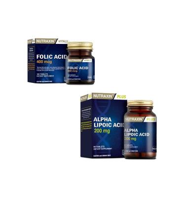 Nutraxin 400 Mcg Folic Acid + Alpha Lipoic Acid (thioctic Acid) 200 Mg 60 Tablets