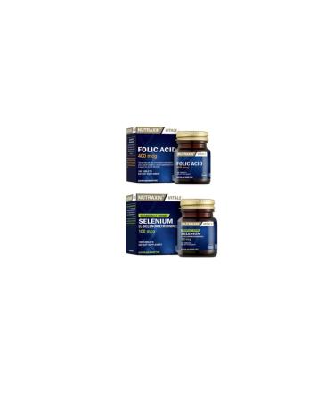 Nutraxin 400 Mcg Folic Acid + Selenium 100 Mcg in Selenomethionine Form