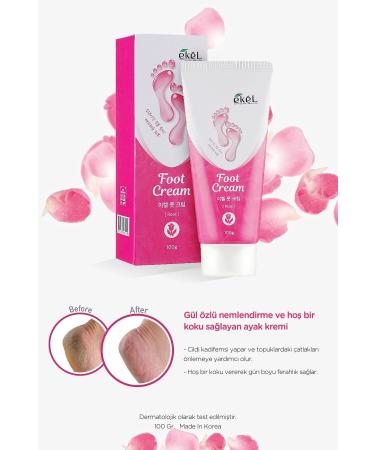 EKEL KOREA Moisturizing and Smoothing Foot Care Cream with Rose Extracts