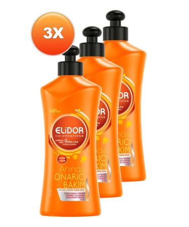 Elidor Instant Repair Care 7/24 Styling Care Cream 300 Ml. Triple Set