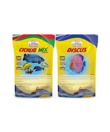 Lotus Malawi Cichlid Mix 860g + Discus 860g Aquarium Fish Food