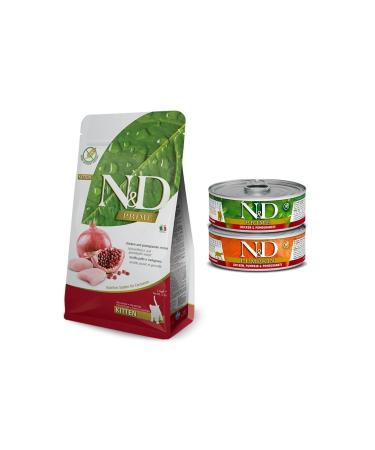N & D Kitten 1.5 Kg. + 2 N&D Canned Wet Food (80 gr.)