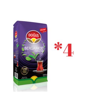 Dogus Bergamot Flavored Tea 1 Kg * 4 Pieces