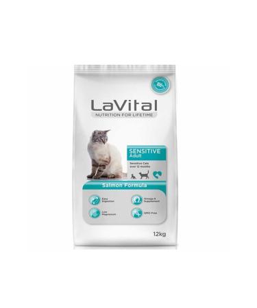 La Vital Lavital Sensitive Adult Cat Food with Salmon 12 Kg