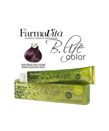 Farmavita Hair Dye B.life 100 ml Ammonia Free 6/26 Dark Vivid Violet Liquid