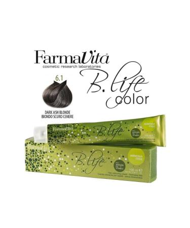 Farmavita Hair Dye B.life 100 ml Ammonia Free 6/1 Dark Ash Blonde Liquid