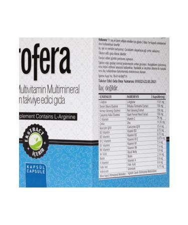 Dervital Profera L-arginine Multivitamin Multimineral (Iron Thorn Red Ginseng Fenugreek) 2 Boxes - Buy Online on GoSupps.com
