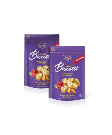 TAFE Gluten Free Blueberry Mini Biscotti Crunchy Cookies 150g X 2