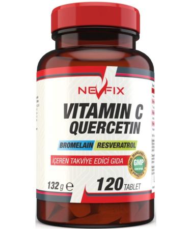 Nevfix 120 Tablets Bromelian Quercetin Resveratrol Acelora Citrus Bioflavonoids