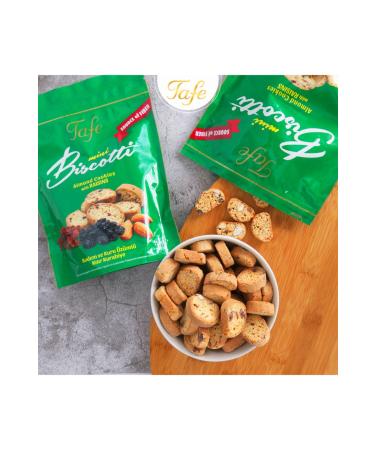 TAFE Fiber Source Almond and Raisin Mini Biscotti Crunchy Cookies 150g X 2 - Buy Online on GoSupps.com