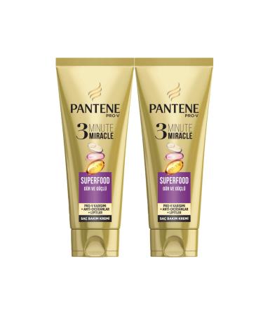Pantene 3 Minute Miracle Hair Care Cream Superfood Thick and Strong 200 ml 2 Pieces