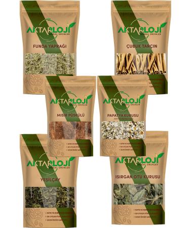 6-Piece Advantage Set Detox Tea Green Tea Chamomile Cherry Stalk Cinnamon Stick Funda