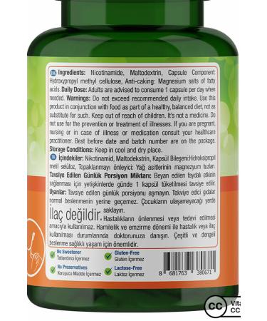 Natures Supreme Vitamin B3 500 Mg (no Flush) 50 Capsules - Buy Online on GoSupps.com
