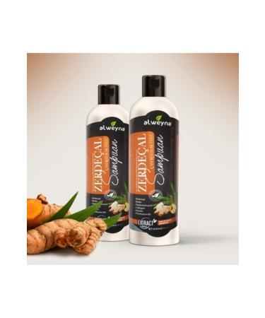 ALWEYNA Turmeric & Pine Cone Extract Herbal Shampoo 400 Ml 2 Pieces