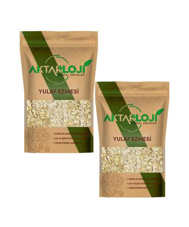 Aktarloji 2 Kg Pure Natural Oatmeal (1 Kg Packages) / Natural Pure