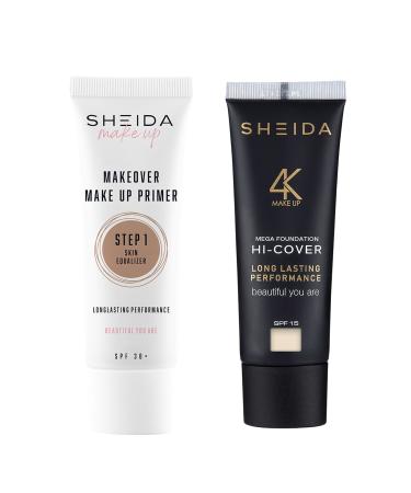 Sheida Make Up Primer Spf 30 Cream Foundation No: 50 (Set of 2)