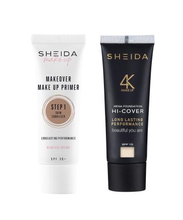 Sheida Make Up Primer Spf 30 Cream Foundation No:20 (Set of 2)