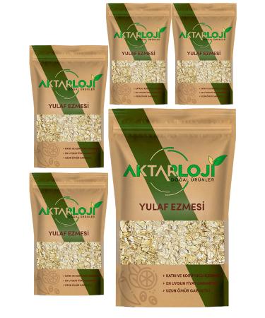 Aktarloji 5 Kg Natural Oatmeal Without Additives (In 1 Kg Packages) / Natural Without Additives