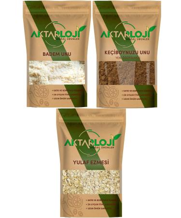 Aktarloji Athlete Breakfast Package 2 Kg Oatmeal + 250 Gr Carob Powder + 250 Gr Almond Flour