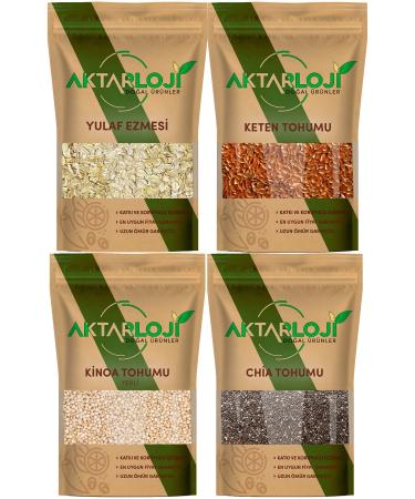 500 gr Oatmeal + 400 gr Chia Seed + 400 gr Quinoa Seed + 400 gr Flax Seed