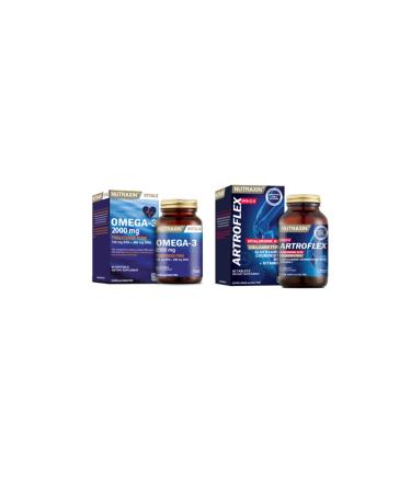 Nutraxin Omega 3 Fish Oil 2000 Mg 60 Softgels + Hya C- Glucosamine Series 90 Tablets