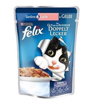 FELIX Adult Cat Pouch with Salmon and Sardines 20 Pcs Advantage Package