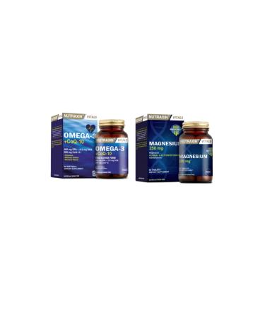 Nutraxin Omega 3 +coq-10 60 Softgels + Magnesium Citrate 250 Mg 60 Tablets