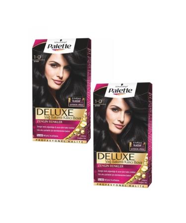 Palette Deluxe Hair Dye Black 1-0 (2 Pieces)