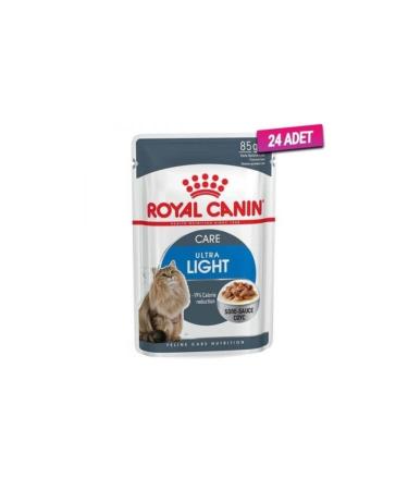 Royal Canin 24 Pieces - Ultra Light Gravy Pouch Diet Cat Food 85 Gr